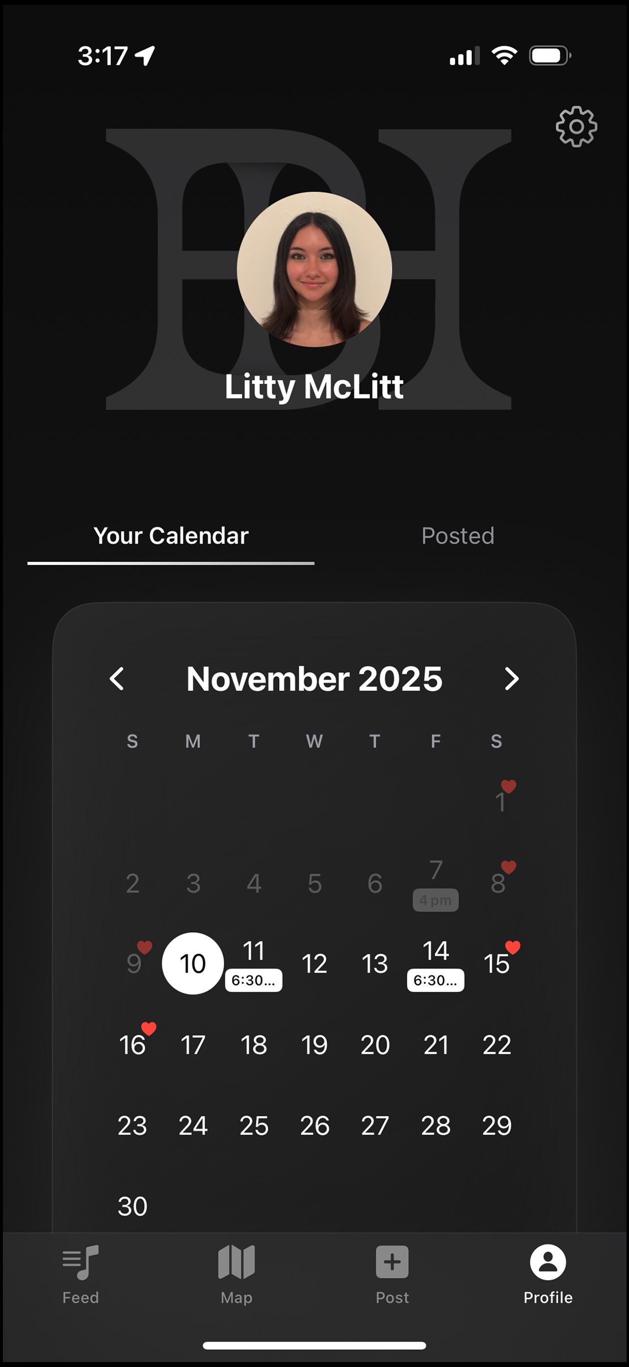 BandHouse – Profile calendar